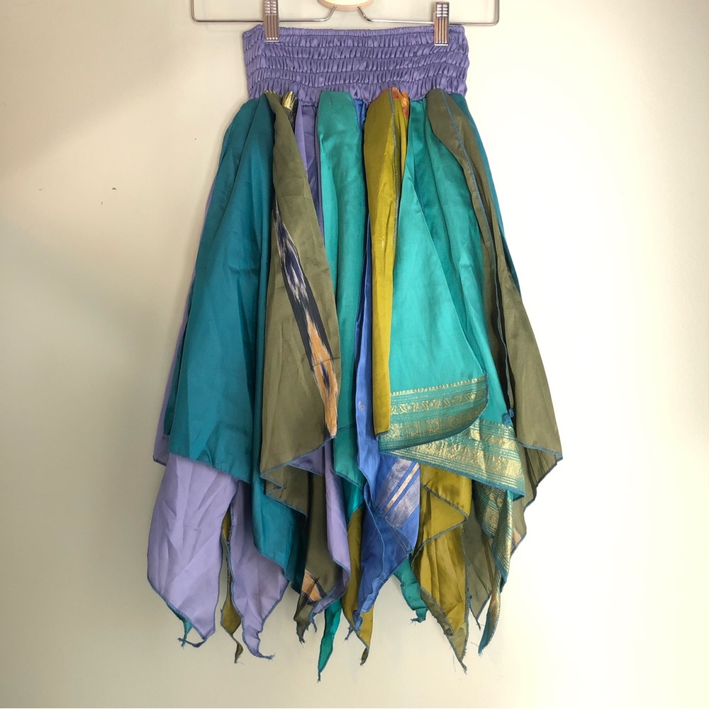 Purple Green Fairy Pixie Renaissance Skirt OS